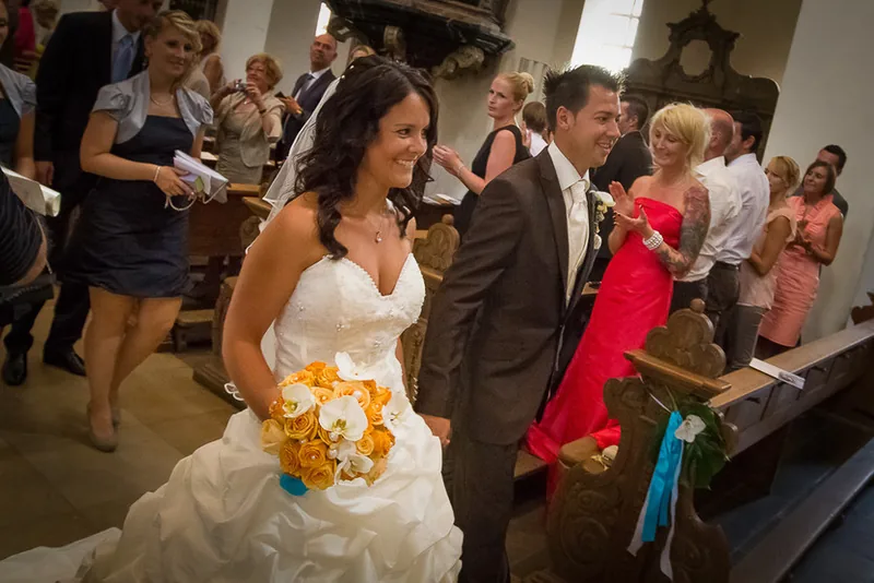 Hochzeit Seligenstadt – Brautpaar in der Altstadt