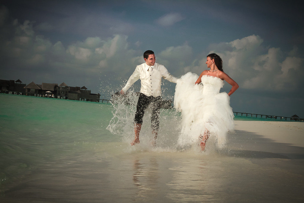 Hochzeitsfoto auf den Malediven